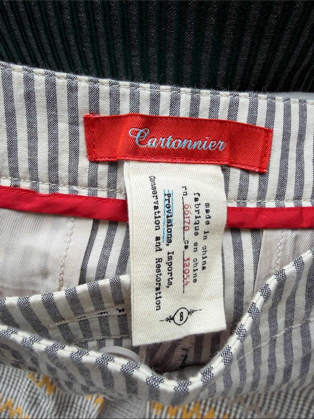 Anthropologie skinny pants Cartonnier brand with Multicolor detail - Picture 2 of 9